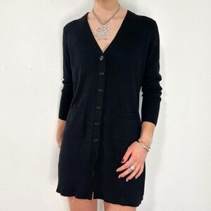 Black long cardigan